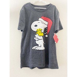 NWT Peanut Unisex Kids Short Sleeve Graphic T-Shirt, Gray, XS